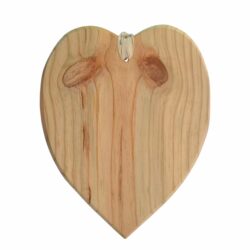 Reclaimed wooden heart with ribbon 220 x 300mm